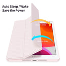 DUX DUCIS TOBY Series Shockproof PU Leather + PC + TPU Horizontal Flip Case with Holder & Pen Slot & Sleep / Wake-up Function For iPad 10.2 2021 / 2020 / 2019(Pink)