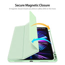 DUX DUCIS TOBY Series Shockproof PU Leather + PC + TPU Horizontal Flip Case with Holder & Pen Slot & Sleep / Wake-up Function For iPad Air 2022 / 2020 10.9(Green)