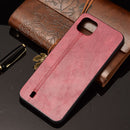 For OPPO Realme C11 2021 / Realme C20 Shockproof Sewing Cow Pattern Skin PC + PU + TPU Case(Red)