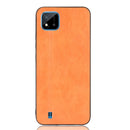 For OPPO Realme C11 2021 / Realme C20 Shockproof Sewing Cow Pattern Skin PC + PU + TPU Case(Orange)