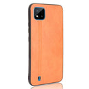 For OPPO Realme C11 2021 / Realme C20 Shockproof Sewing Cow Pattern Skin PC + PU + TPU Case(Orange)