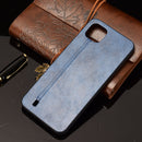 For OPPO Realme C11 2021 / Realme C20 Shockproof Sewing Cow Pattern Skin PC + PU + TPU Case(Blue)