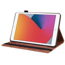 For iPad 9.7 2018 & 2017 / Pro 9.7 / Air 2 Business Shockproof Horizontal Flip Leather Case with Holder & Card Slots & Photo Frame & Pen Slot & Sleep / Wake-up Function(Brown)
