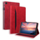 For Samsung Galaxy Tab A 8.0 2019 SM-T290 / SM-T295 Business Shockproof Horizontal Flip Leather Case with Holder & Card Slots & Photo Frame & Pen Slot(Red)