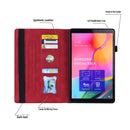 For Samsung Galaxy Tab A 8.0 2019 SM-T290 / SM-T295 Business Shockproof Horizontal Flip Leather Case with Holder & Card Slots & Photo Frame & Pen Slot(Red)
