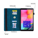 For Samsung Galaxy Tab A 8.0 2019 SM-T290 / SM-T295 Business Shockproof Horizontal Flip Leather Case with Holder & Card Slots & Photo Frame & Pen Slot(Blue)