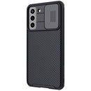 For Samsung Galaxy S21 FE 5G NILLKIN Black Mirror Pro Series Camshield Full Coverage Dust-proof Scratch Resistant Phone Case(Black)