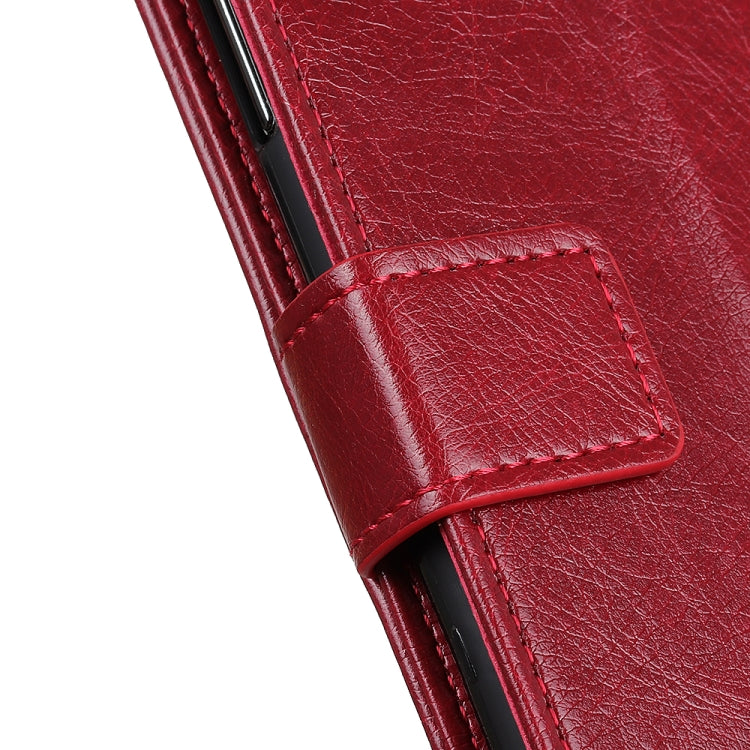 For OnePlus Nord CE 5G Copper Buckle Nappa Texture Horizontal Flip Leather Case with Holder & Card Slots & Wallet(Wine Red)