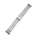 For OPPO Watch 46mm Three-beads Steel Watch Band(Silver Gold)