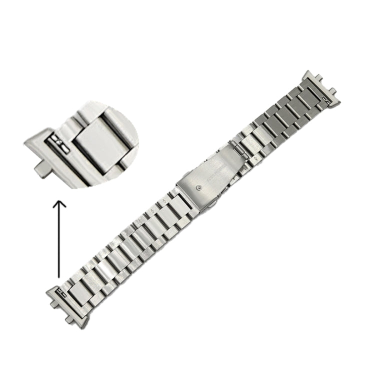 For OPPO Watch 46mm Three-beads Steel Watch Band(Black)