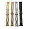 For OPPO Watch 46mm Three-beads Steel Watch Band(Black)