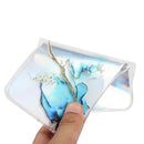 For iPhone 12 mini Laser Marble Pattern Clear TPU Shockproof Protective Case (Blue)