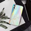 Laser Marble Pattern Clear TPU Shockproof Protective Case For iPhone 12(Gray)