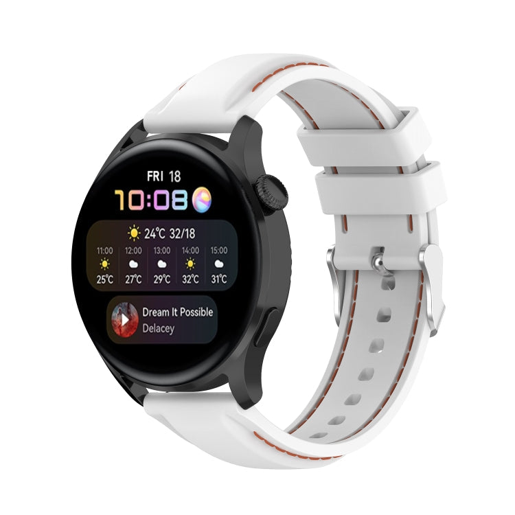 For Huawei Watch 3 / 3 Pro 22mm Silicone Watch Band(White)