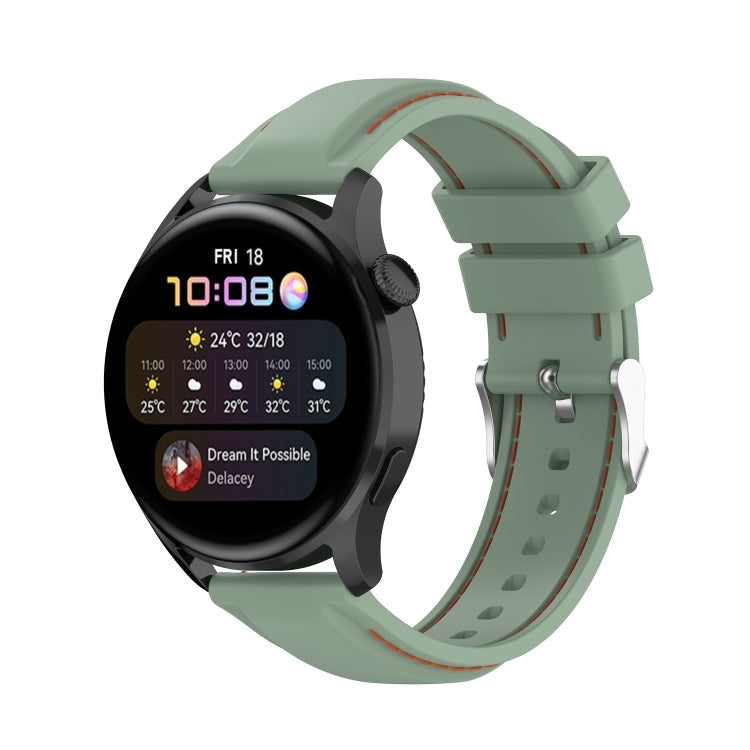 For Huawei Watch 3 / 3 Pro 22mm Silicone Watch Band(Light Green)