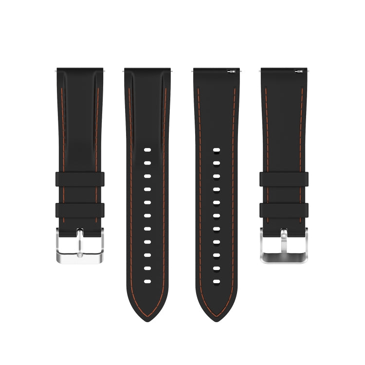 For Huawei Watch 3 / 3 Pro 22mm Silicone Watch Band(Black)