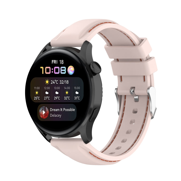 For Huawei Watch 3 / 3 Pro 22mm Silicone Watch Band(Lotus Root Pink)