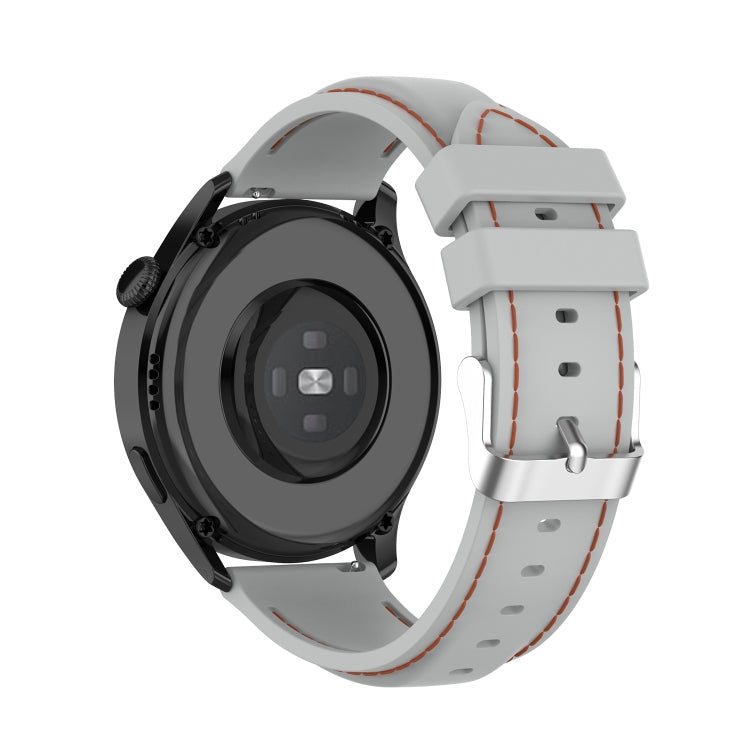 For Huawei Watch 3 / 3 Pro 22mm Silicone Watch Band(Light Grey)