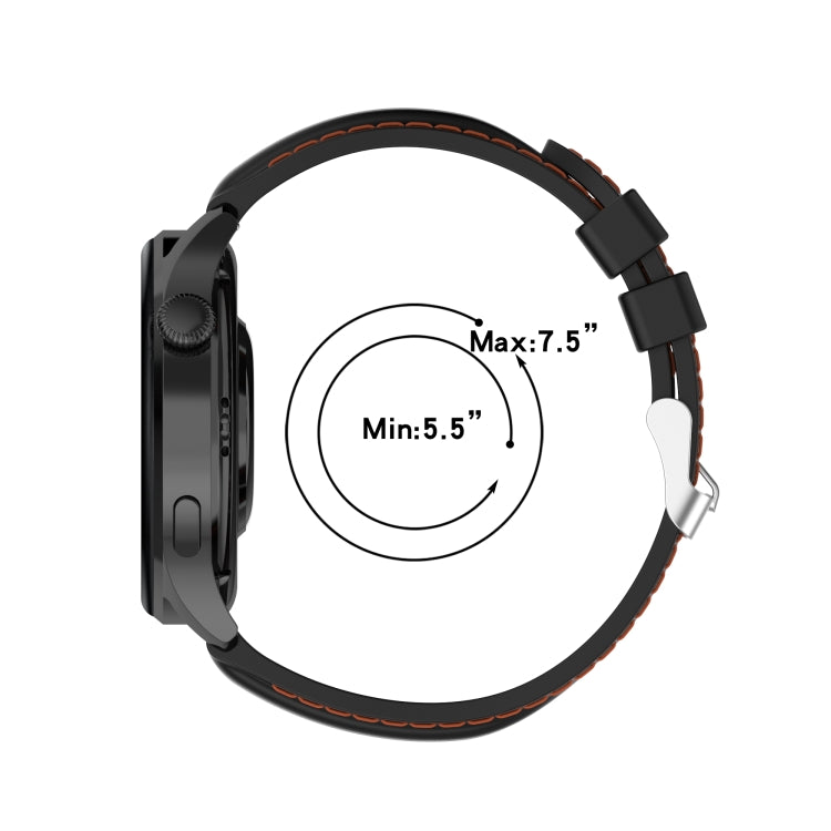 For Huawei Watch 3 / 3 Pro 22mm Silicone Watch Band(Brown)