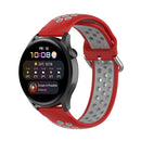 For Huawei Watch 3 / 3 Pro 22mm Sport Two-color Silicone Watch Band(Red Grey)