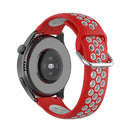 For Huawei Watch 3 / 3 Pro 22mm Sport Two-color Silicone Watch Band(Red Grey)
