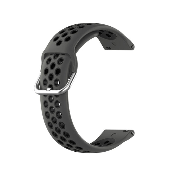 For Huawei Watch 3 / 3 Pro 22mm Sport Two-color Silicone Watch Band(Anthracite Black)