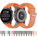 For Huawei Watch 3 / 3 Pro 22mm Sport Two-color Silicone Watch Band(Red Grey)