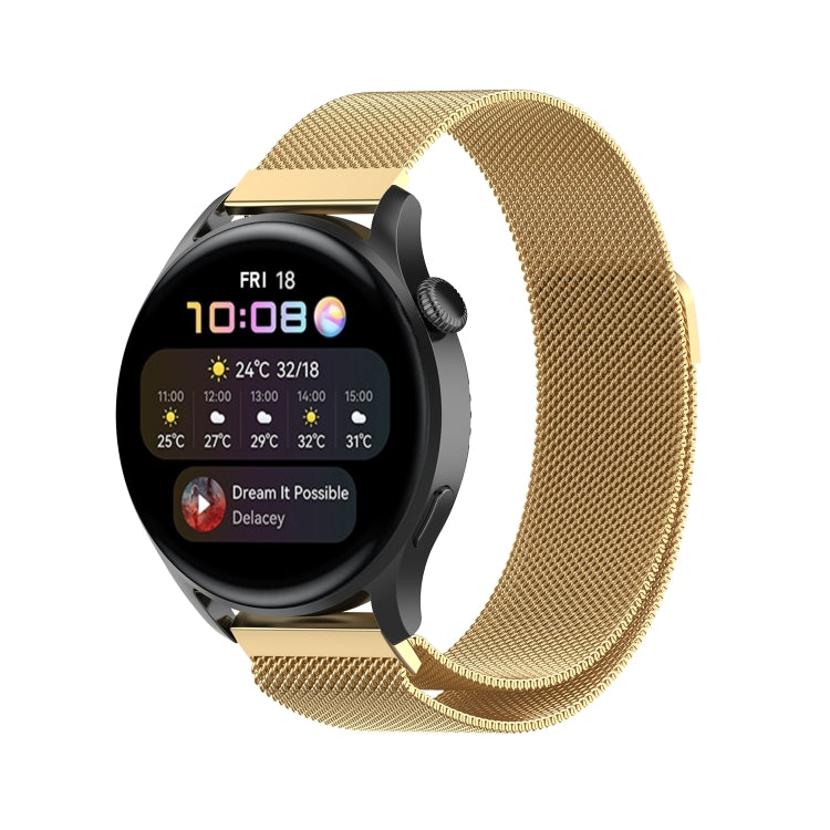 For Huawei Watch 3 / 3 Pro 22mm Milanese Loop Watch Band(Gold)