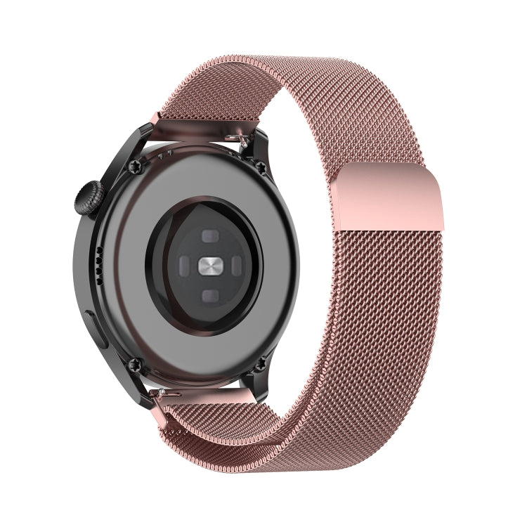 For Huawei Watch 3 / 3 Pro 22mm Milanese Loop Watch Band(Rose Pink)