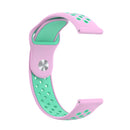 For Huawei Watch 3 / 3 Pro 22mm Two-color Silicone Watch Band(Pink Mint Green)