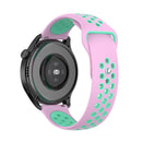 For Huawei Watch 3 / 3 Pro 22mm Two-color Silicone Watch Band(Pink Mint Green)