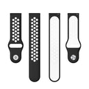 For Huawei Watch 3 / 3 Pro 22mm Two-color Silicone Watch Band(Black White)