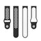 For Huawei Watch 3 / 3 Pro 22mm Two-color Silicone Watch Band(Black White)