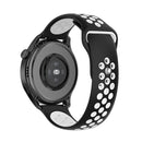 For Huawei Watch 3 / 3 Pro 22mm Two-color Silicone Watch Band(Black White)