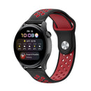 For Huawei Watch 3 / 3 Pro 22mm Two-color Silicone Watch Band(Black Red)