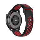 For Huawei Watch 3 / 3 Pro 22mm Two-color Silicone Watch Band(Black Red)