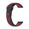 For Huawei Watch 3 / 3 Pro 22mm Two-color Silicone Watch Band(Black Red)