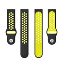 For Huawei Watch 3 / 3 Pro 22mm Two-color Silicone Watch Band(Black Yellow)