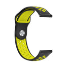 For Huawei Watch 3 / 3 Pro 22mm Two-color Silicone Watch Band(Black Yellow)