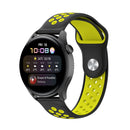 For Huawei Watch 3 / 3 Pro 22mm Two-color Silicone Watch Band(Black Yellow)
