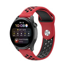 For Huawei Watch 3 / 3 Pro 22mm Two-color Silicone Watch Band(Red Black)