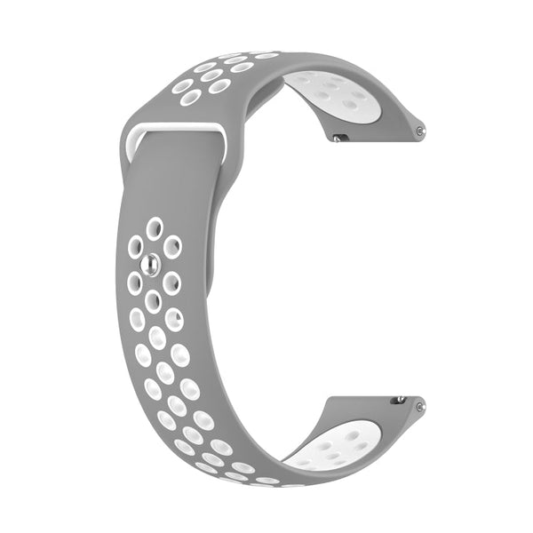 For Huawei Watch 3 / 3 Pro 22mm Two-color Silicone Watch Band(Grey White)