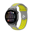 For Huawei Watch 3 / 3 Pro 22mm Two-color Silicone Watch Band(Grey Yellow)