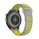 For Huawei Watch 3 / 3 Pro 22mm Two-color Silicone Watch Band(Grey Yellow)