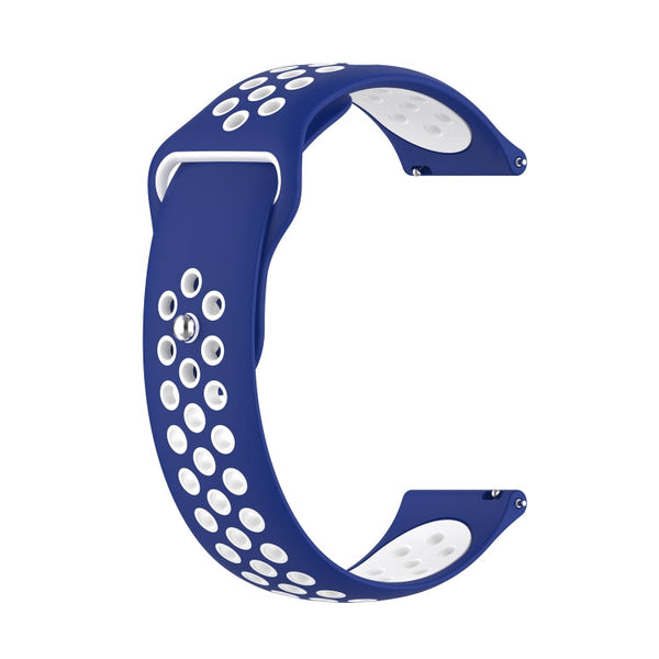 For Huawei Watch 3 / 3 Pro 22mm Two-color Silicone Watch Band(Blue White)