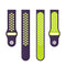 For Huawei Watch 3 / 3 Pro 22mm Two-color Silicone Watch Band(Purple Lime Green)