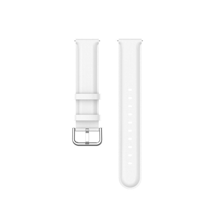 For Huawei Watch 3 / 3 Pro 22mm Round Tail Leather Watch Band(White)