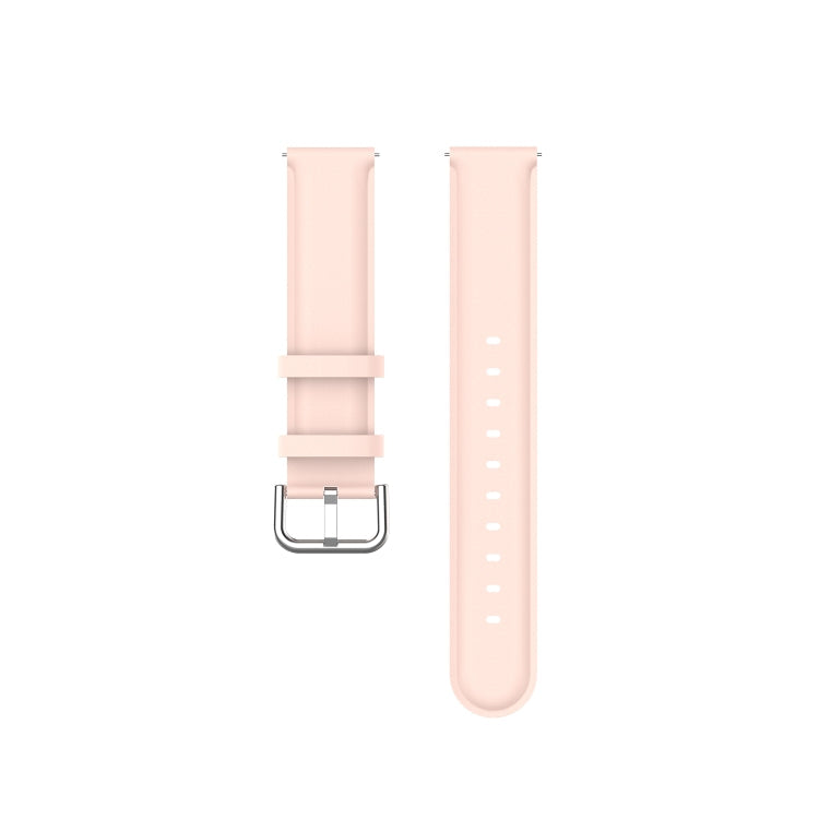 For Huawei Watch 3 / 3 Pro 22mm Round Tail Leather Watch Band(Light Pink)
