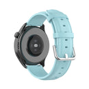 For Huawei Watch 3 / 3 Pro 22mm Round Tail Leather Watch Band(Light Blue)