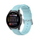 For Huawei Watch 3 / 3 Pro 22mm Round Tail Leather Watch Band(Light Blue)